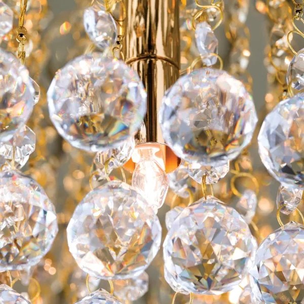 Orion DLU 2378/6/50-Kristály mennyezeti lámpa GLORIA 6xG9/40W/230V átm. 50 cm arany