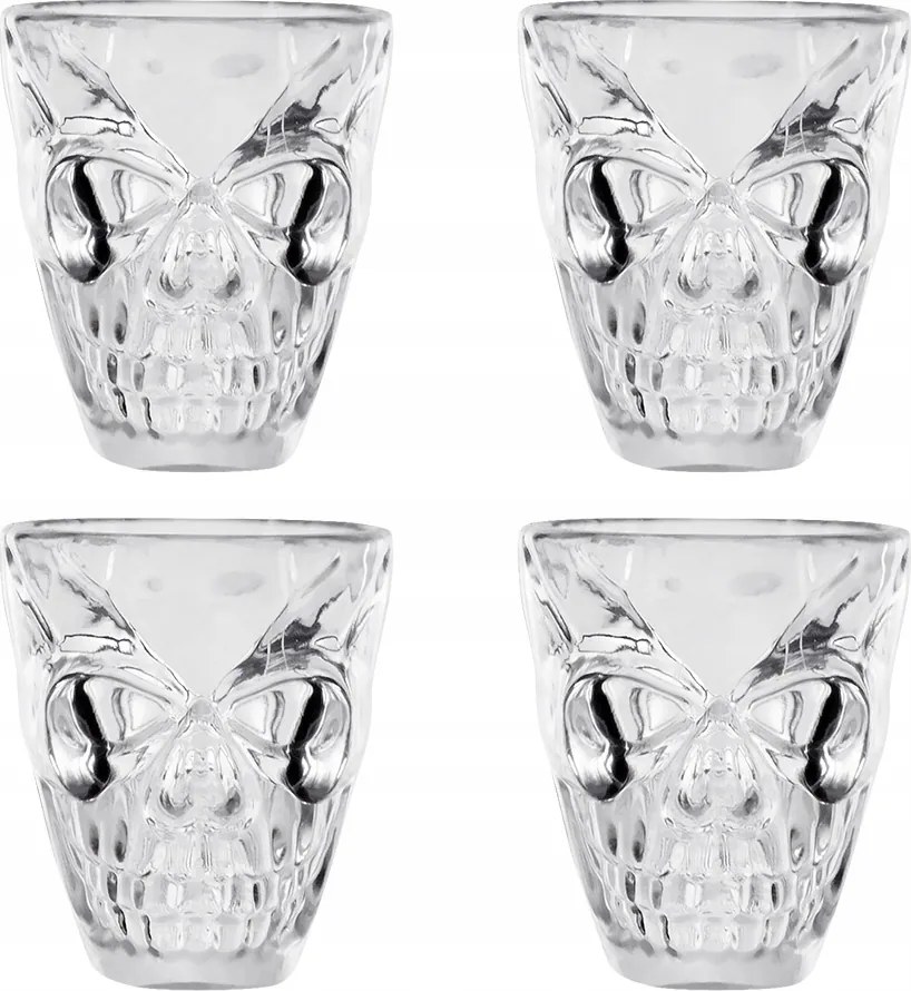 Koponyás pohár, 50 ml, 4 db