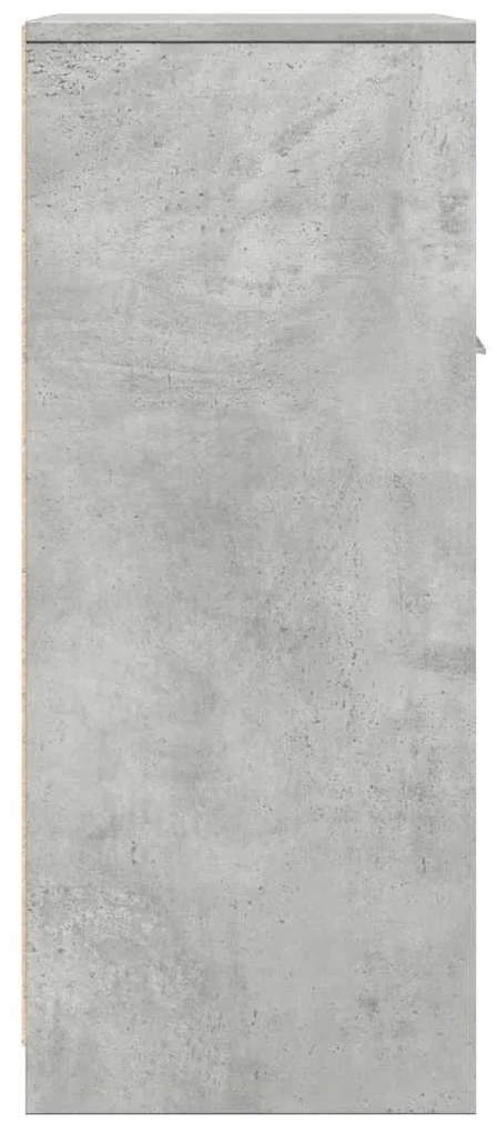 betonszürke szerelt fa fürdőszobaszekrény 60 x 33 x 80 cm