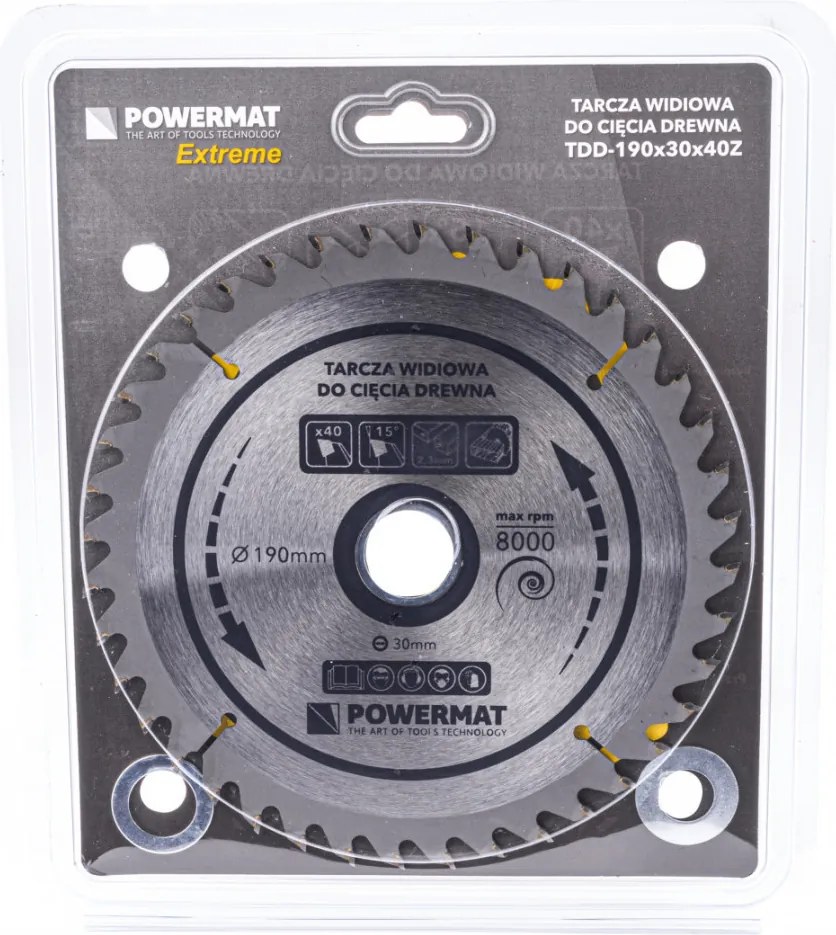 Fűrészkorong 190x30 40z TDD-190x30x40Z