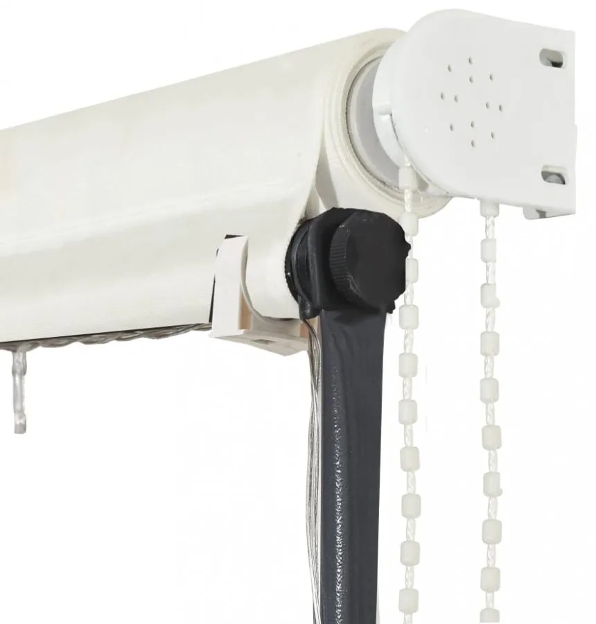 feltekerhető krémszínű napellenző LED-del 350 x 150 cm