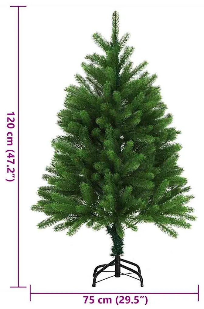 zöld műkarácsonyfa élethű tűlevelekkel 120 cm