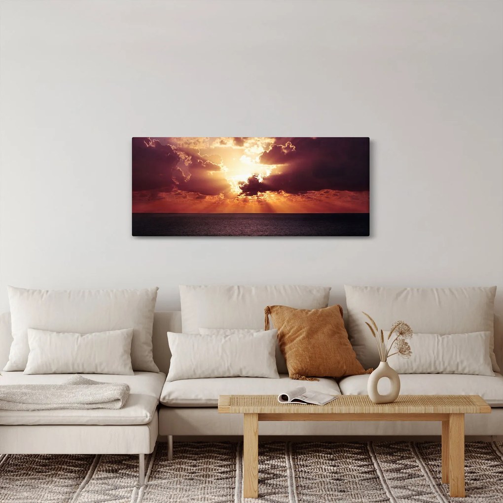 A nap képe a felhők mögött (120x50 cm)