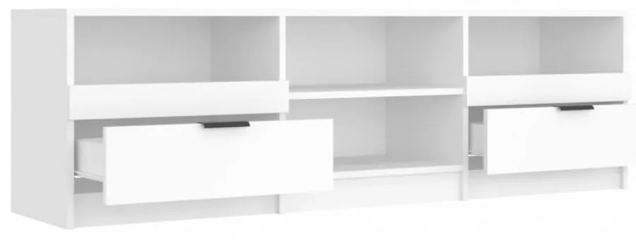 fehér szerelt fa TV-szekrény 150 x 33,5 x 45 cm