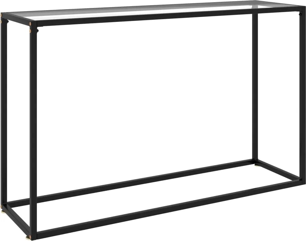 vidaXL átlátszó edzett üveg tálalóasztal 120 x 35 x 75 cm