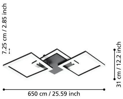 Eglo 900317 - LED Dimmelhető mennyezeti lámpa PARANDAY-Z LED/32,4W/230V