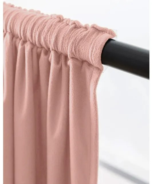 Sötétítő függöny VELVET 140x250 cm, rózsaszín Felfüggesztés: Hullámos sínszalag