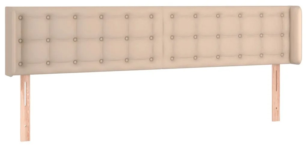 cappuccino színű műbőr LED-es fejtámla 203x16x78/88 cm