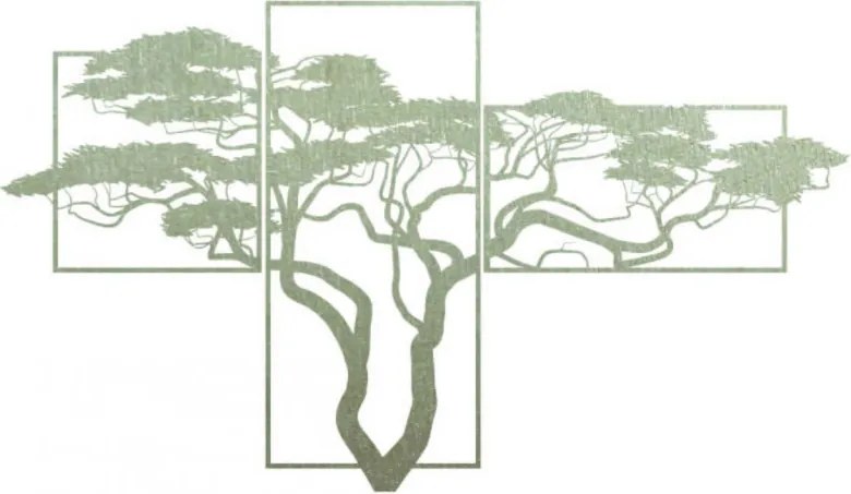 Háromrészes fa bonsai festmény - SKALICEF