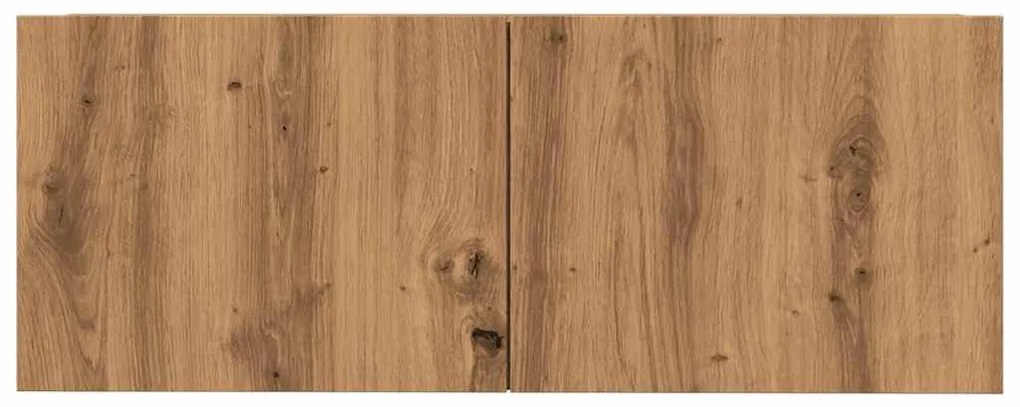 2 db kézműves tölgy falra szerelhető TV-szekrény 80x30x30 cm
