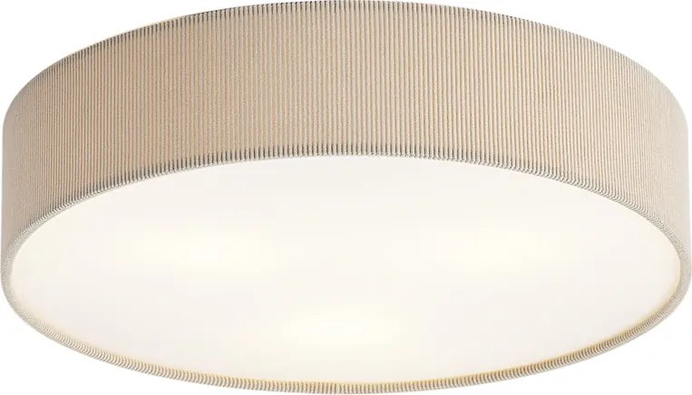 Modern mennyezeti lámpa taupe színben, bársonyernyővel, 46 cm, 3 ágú - Luz