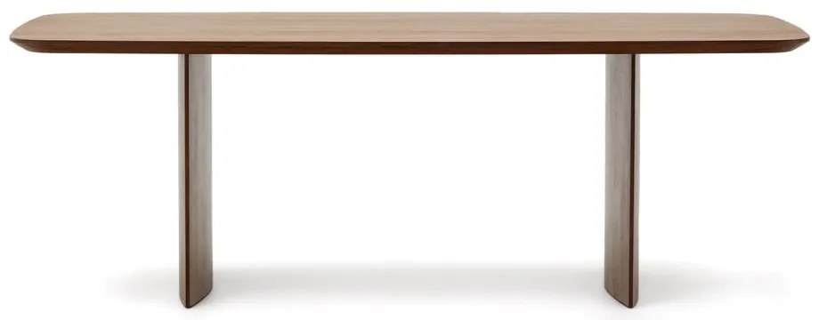 Barna étkezőasztal diófa dekorral 100x240 cm Litto – Kave Home