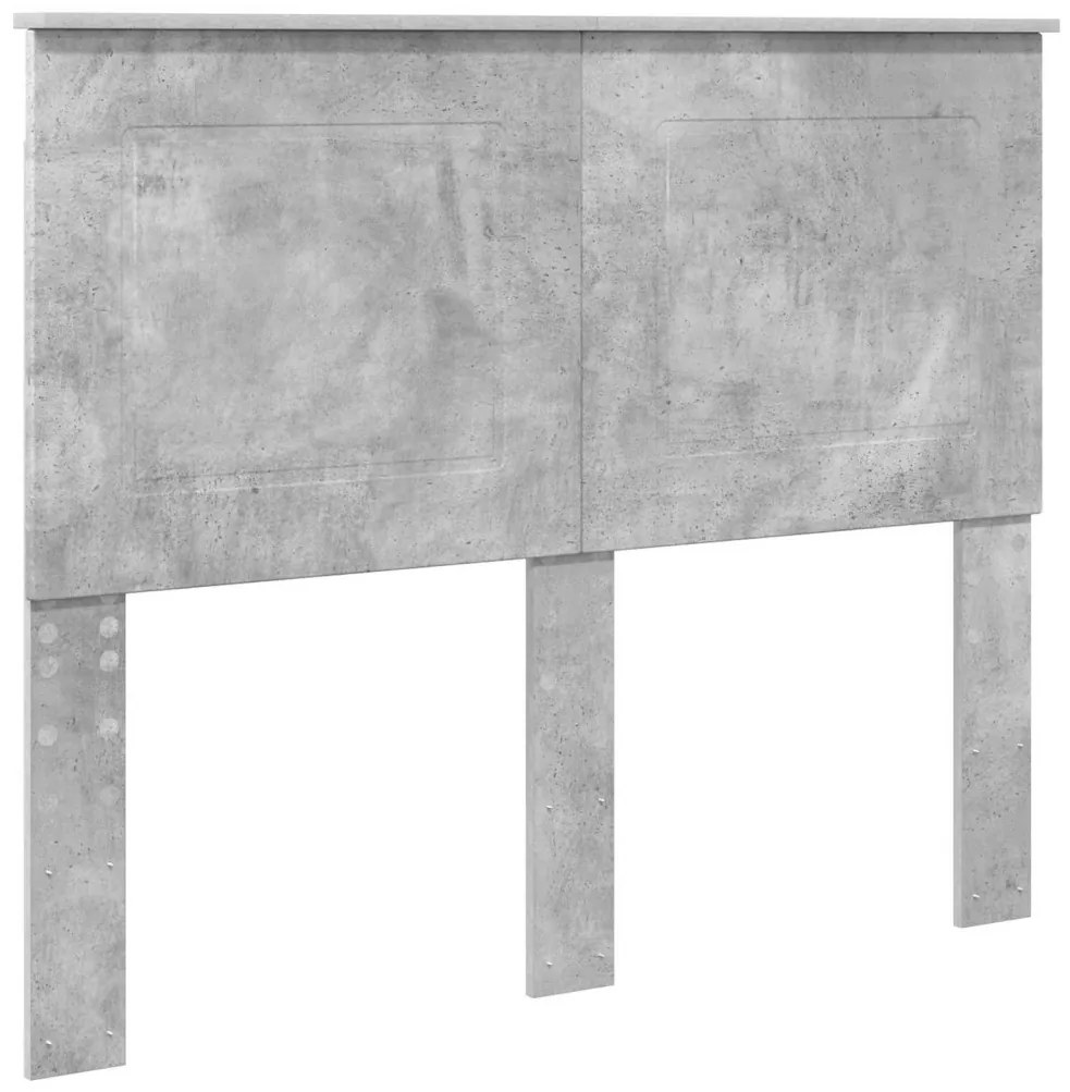 vidaXL Tárolós Ágy fejtámlával Beton Szürke 135 x 190 cm Faanyag