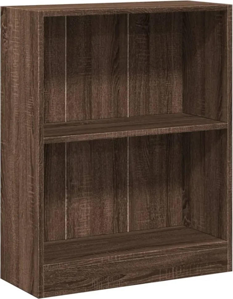 vidaXL barna tölgyszínű szerelt fa könyvespolc 60 x 24 x 76 cm