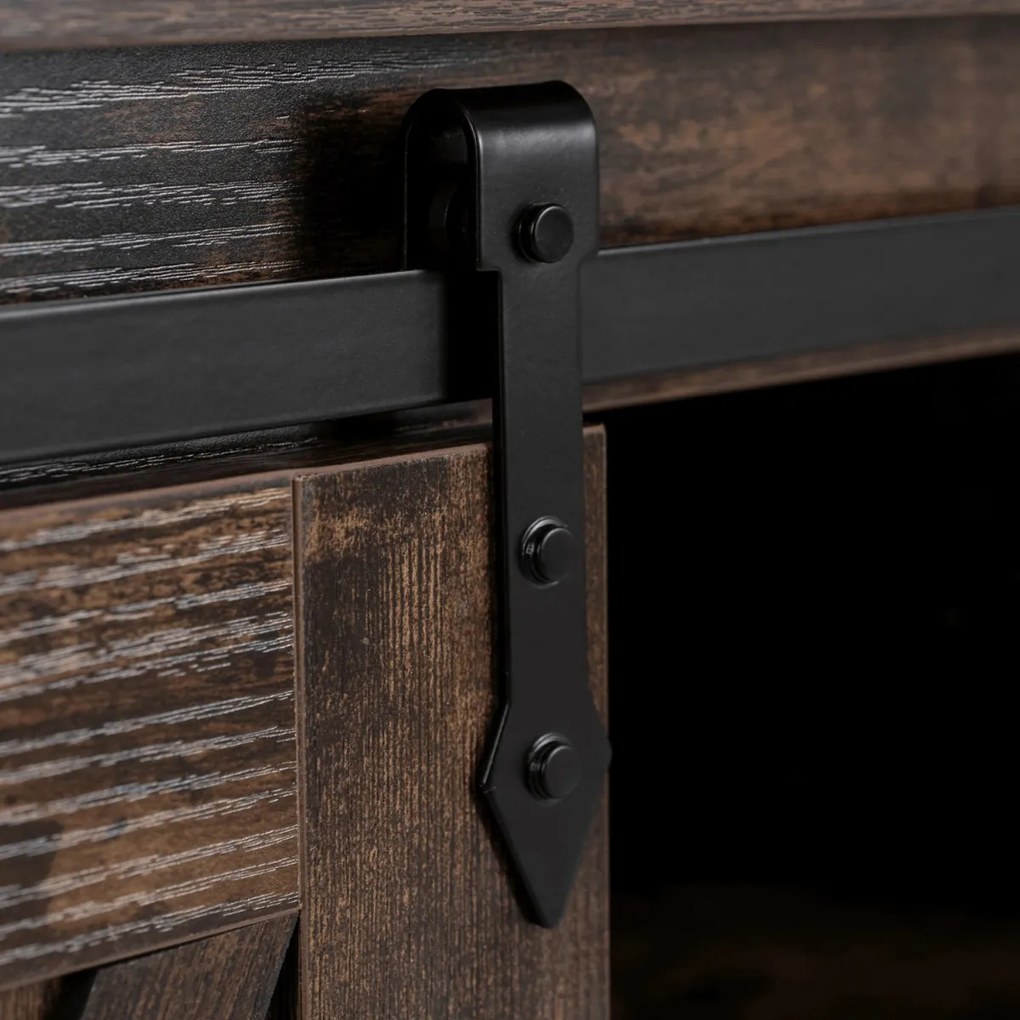 Komoda ARLO 100 cm z Półkami Dąb Rustykalny/Czarny