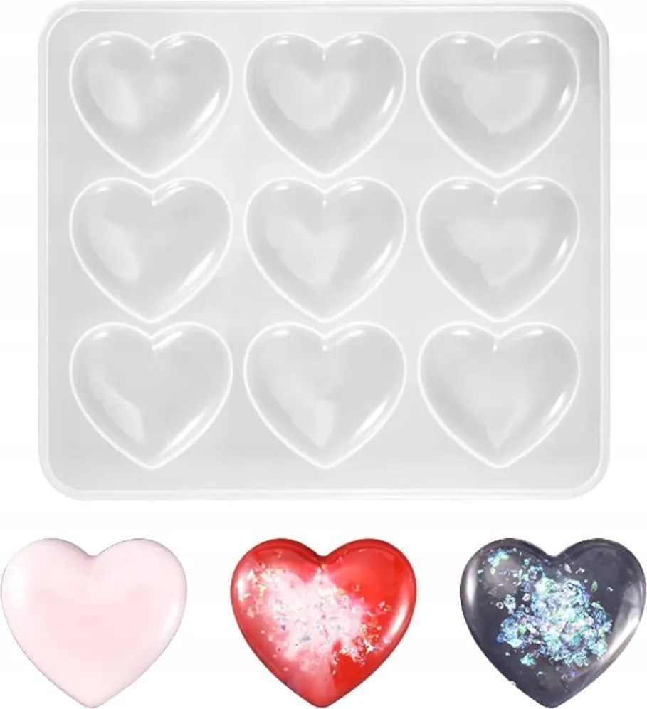 Szilikon Forma Egyrészes Szív Forma Valentin Nap
