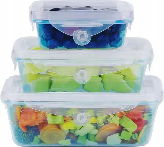 Alpina 3 db-os ételtároló szett szilikon fedéllel