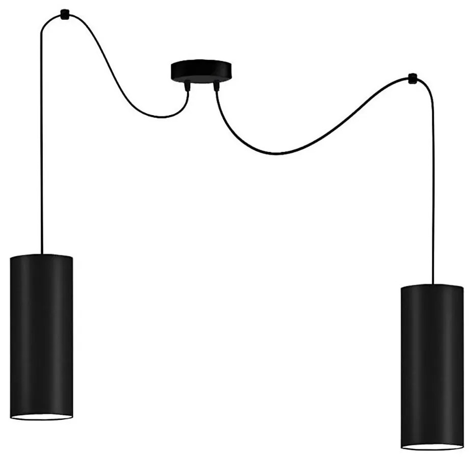 Belis Csillár zsinóron ZIK 2xE27/40W/230V pók fekete BE0414