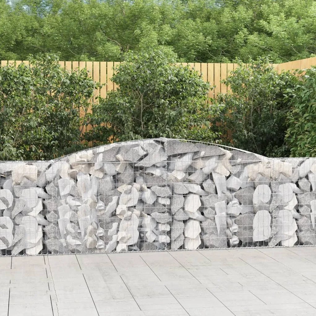 3 db íves horganyzott vas gabion kosár 400x30x100/120 cm