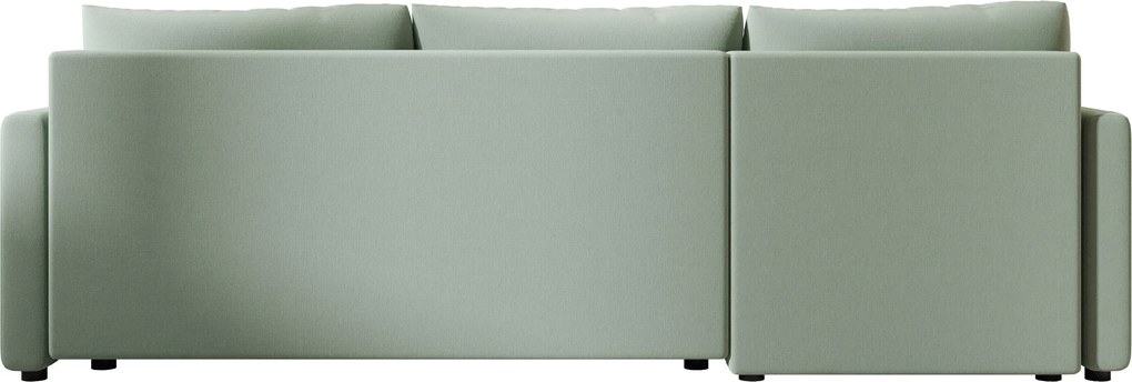 VENORIA L alakú kihúzható sarokkanapé, 220x143 cm, világoszöld + 2 párna INGYEN