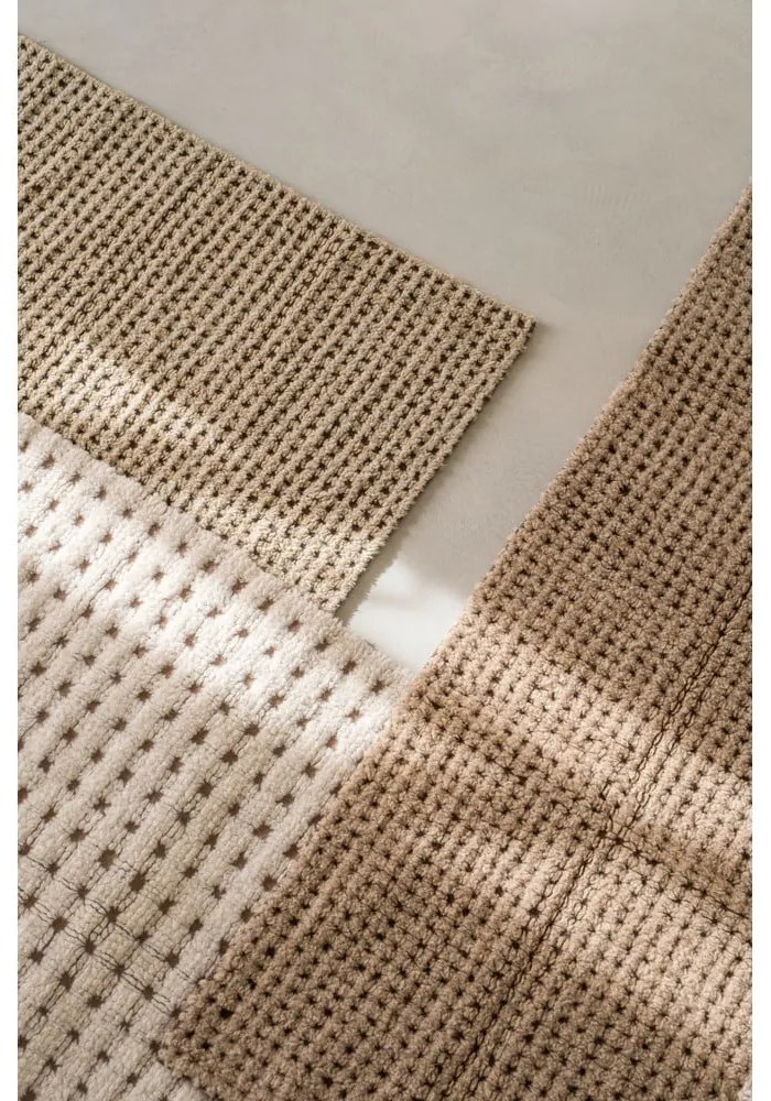 Natúr színű mosható-kézi szövésű gyapjú futószőnyeg 80x230 cm Unexpected Wool – Lorena Canals