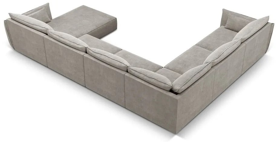 Világosszürke sarokkanapé (bal oldali) Vanda – Mazzini Sofas