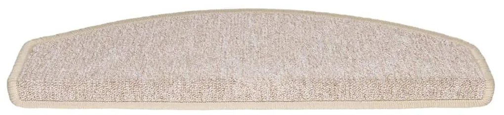 30 db lépcsőszőnyeg 65 x 24 x 4 cm bézs félkör alakú, nagy