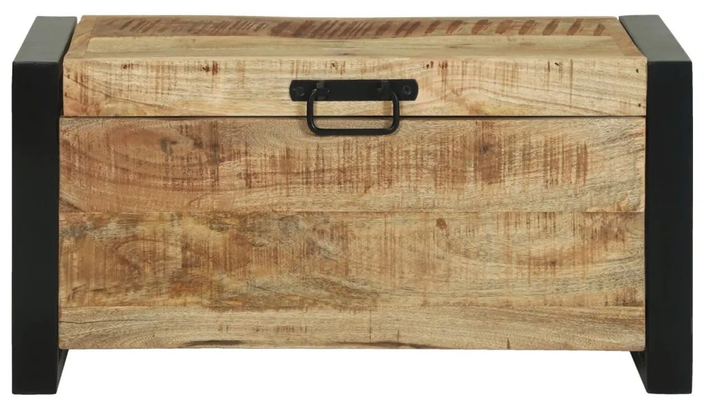 Tároló ládák 60x30x30cm Tömör Mangófából és Fém