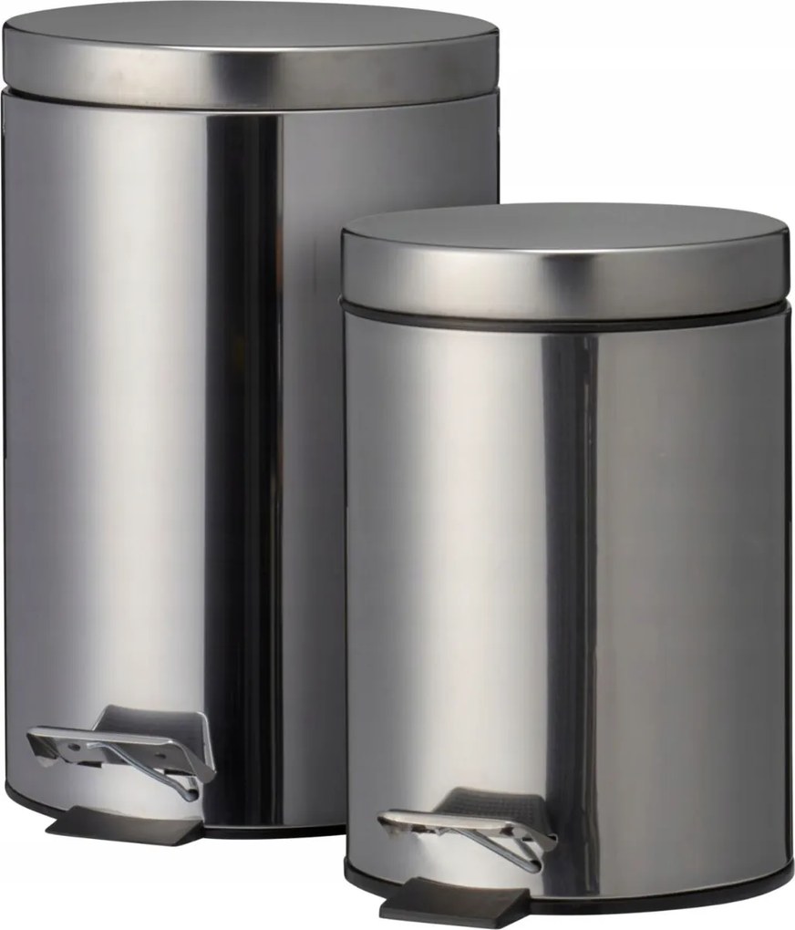 Szemeteskosár szett 12L 3L ezüst Fényes szelektív hulladékgyűjtéshez Konyha
