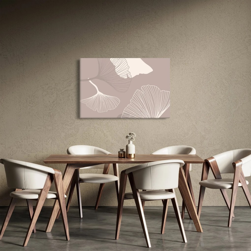 Kép - Bézs színű levelek N⁰1 (90x60 cm)