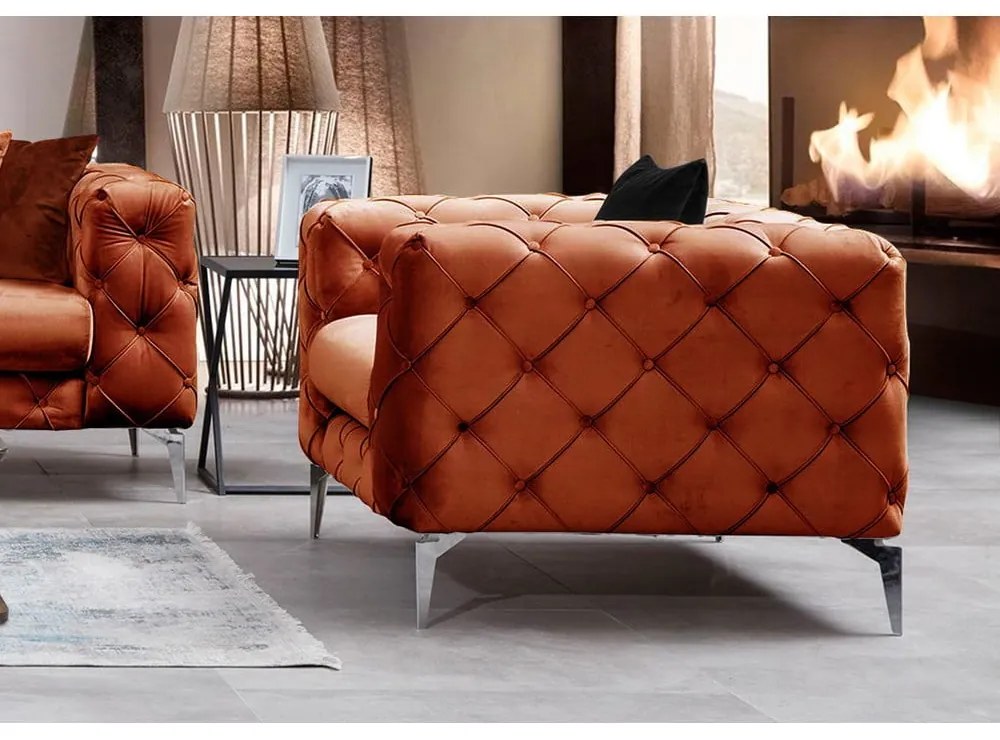 Narancssárga fotel Como – Artie