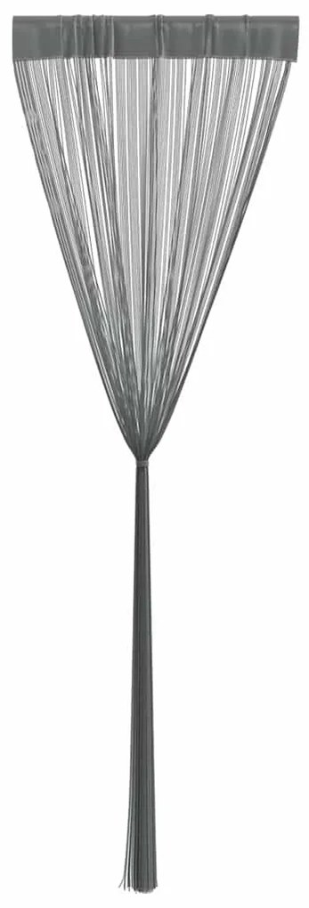 2 db antracit zsinórfüggöny 100 x 250 cm