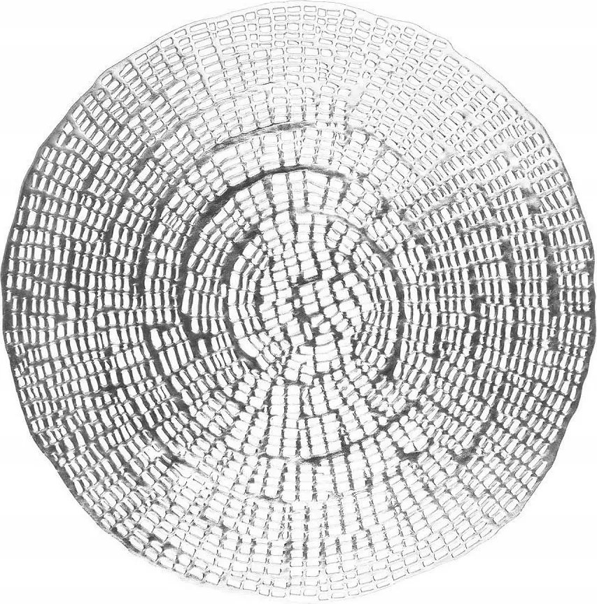 Asztali alátét 38-as átmérő Sheen ezüst kerek tányéralátét