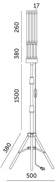 Brilagi-LED Dimmelhető állólámpa növények termesztésére VITABLOOM 4xLED/7,5W/230V