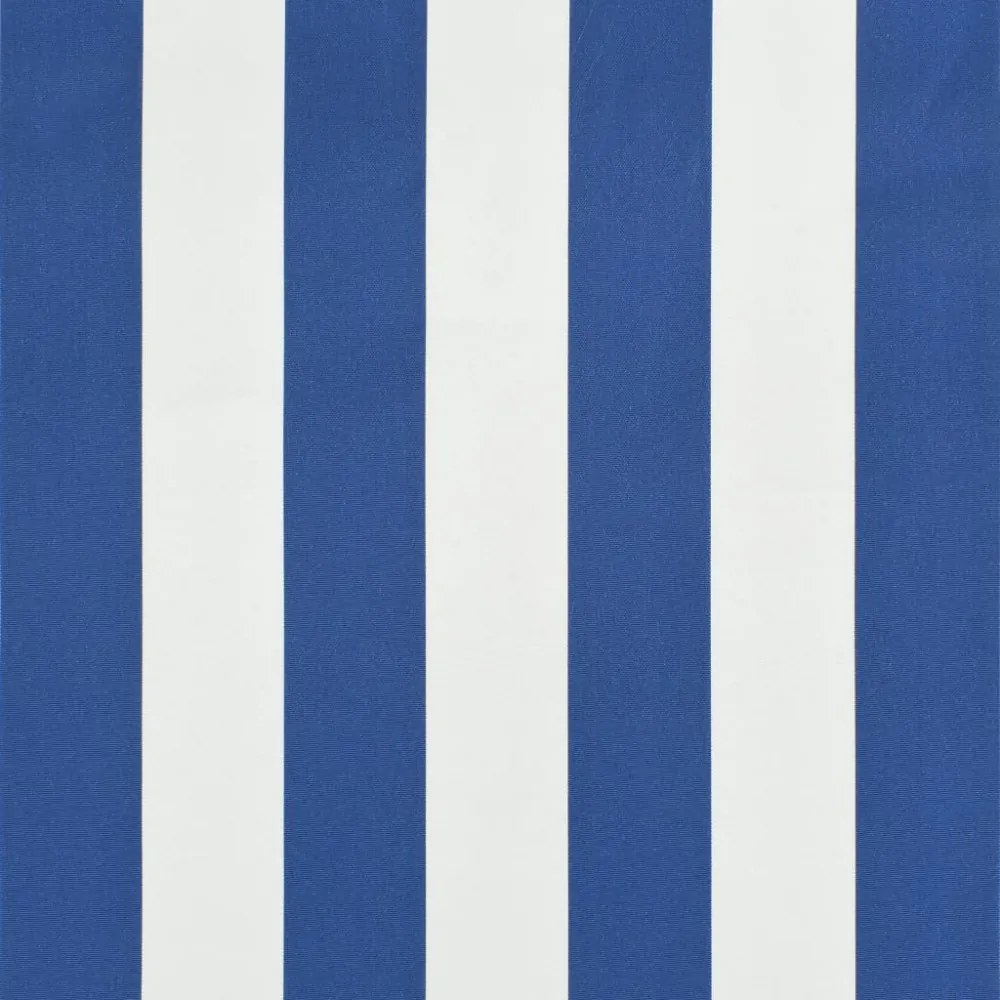 feltekerhető kék és fehér napellenző 400 x 150 cm