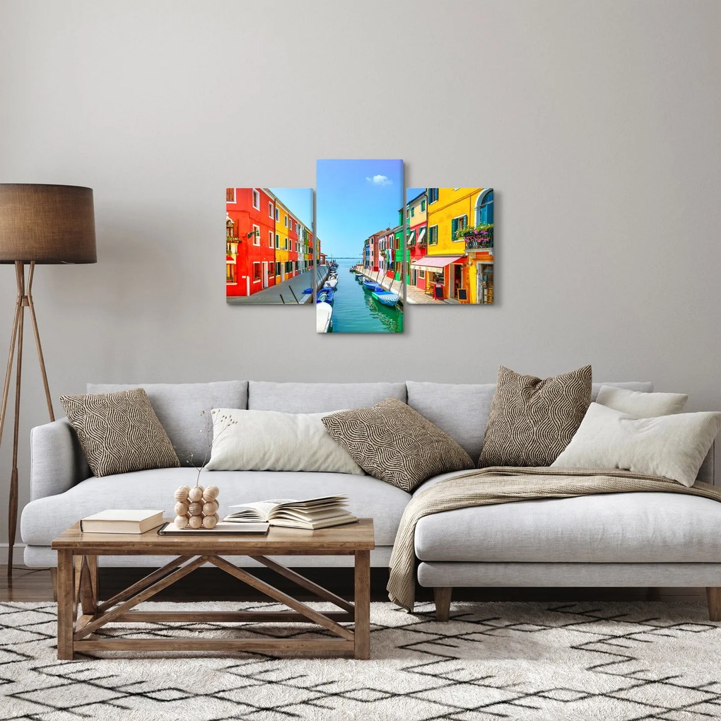 Kép - Burano sziget, Velence, Olaszország (90x60 cm)