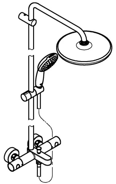GROHE 269882431 - VITALIO START SYSTEM 250 zuhanyrendszer 390 mm fekete
