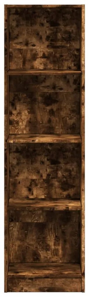 füstös tölgy színű szerelt fa könyvszekrény 40 x 24 x 143 cm