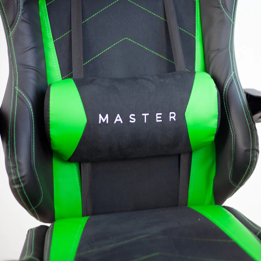 Master GM2-GN-L kényelmes főnöki gamer szék forgószék lábtartóval