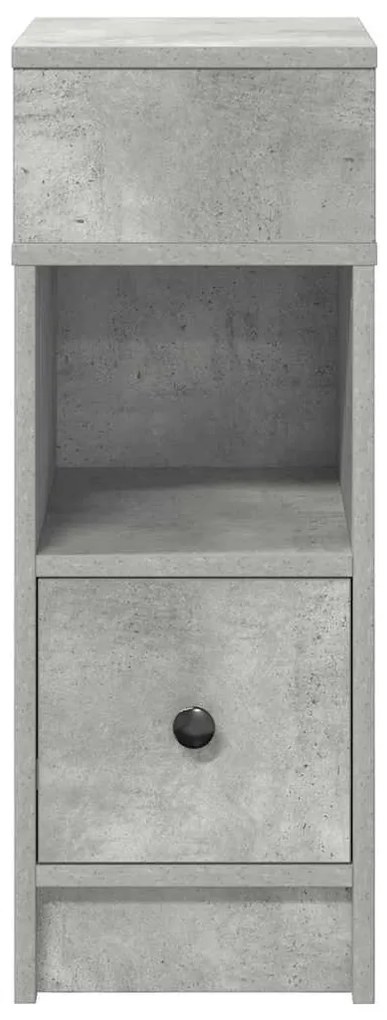2 db betonszürke éjjeliszekrény fiókkal 25 x 31 x 66 cm