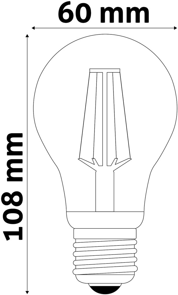 Avide LED White Filament Globe 10.5W E27 NW 4000K