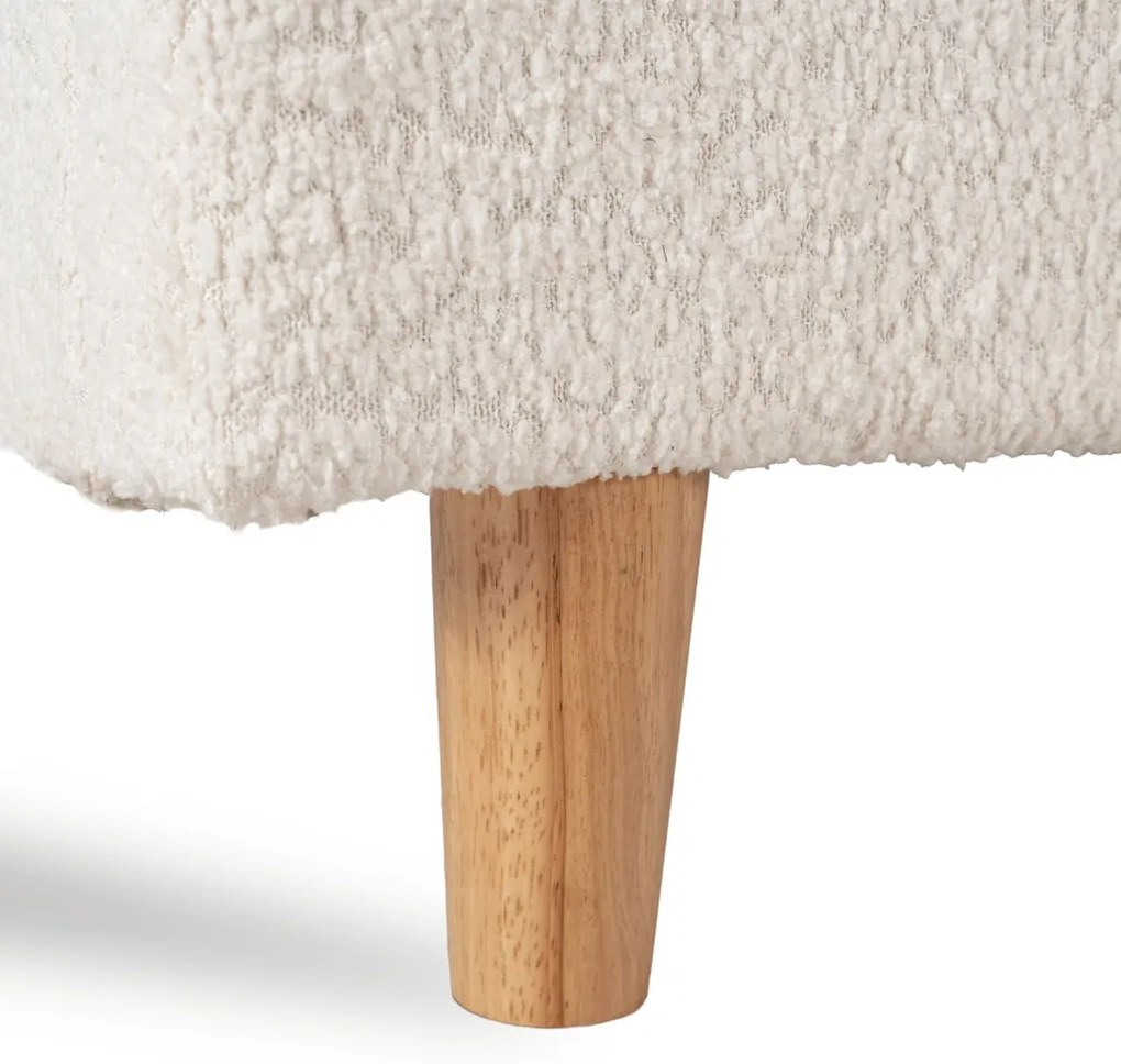 Krém Bouclé Kárpitozott Franciaágy. 140x200 KIOTO