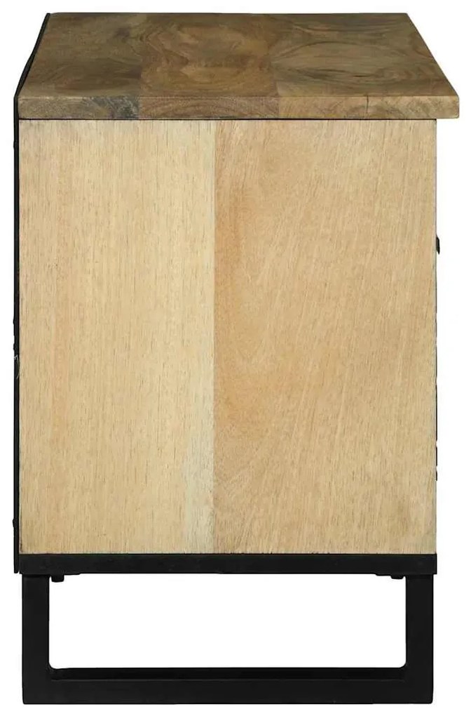 Média tároló szekrény Barna 80 x 33.5 x 46 cm tömör mangófa