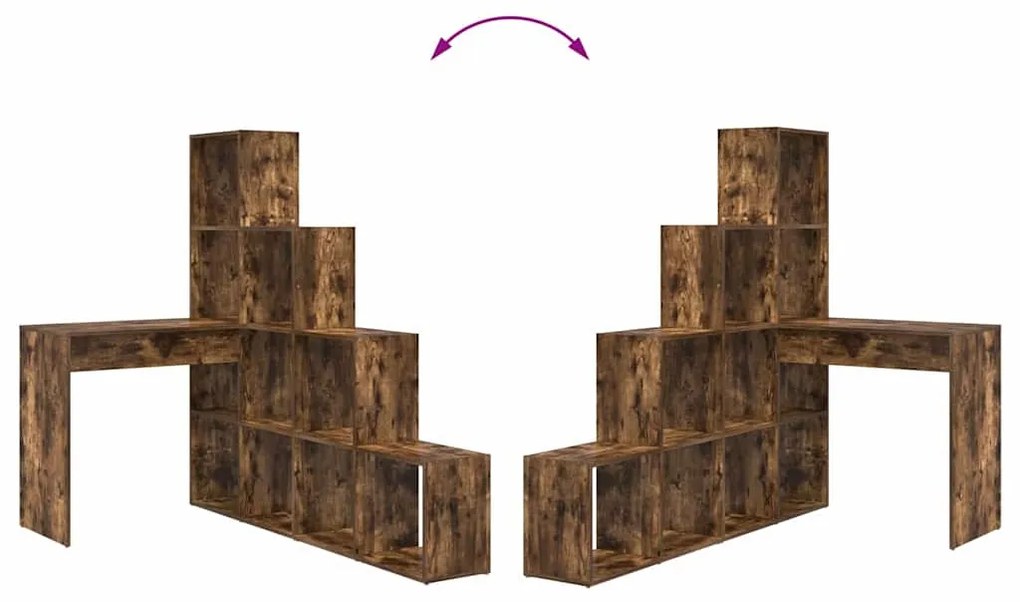 Sarokíróasztal Füstölt tölgy 101,5 x 149,5 x 149,5 cm Faanyag