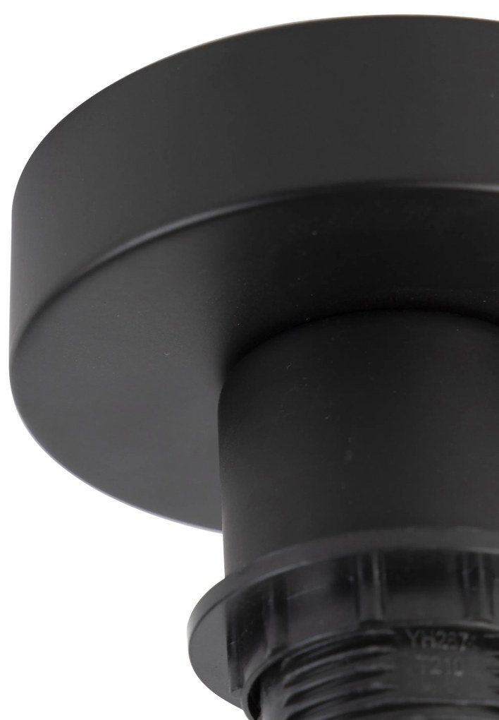 Mennyezeti lámpa pamut búrával fekete arannyal 32 cm - Combi Black