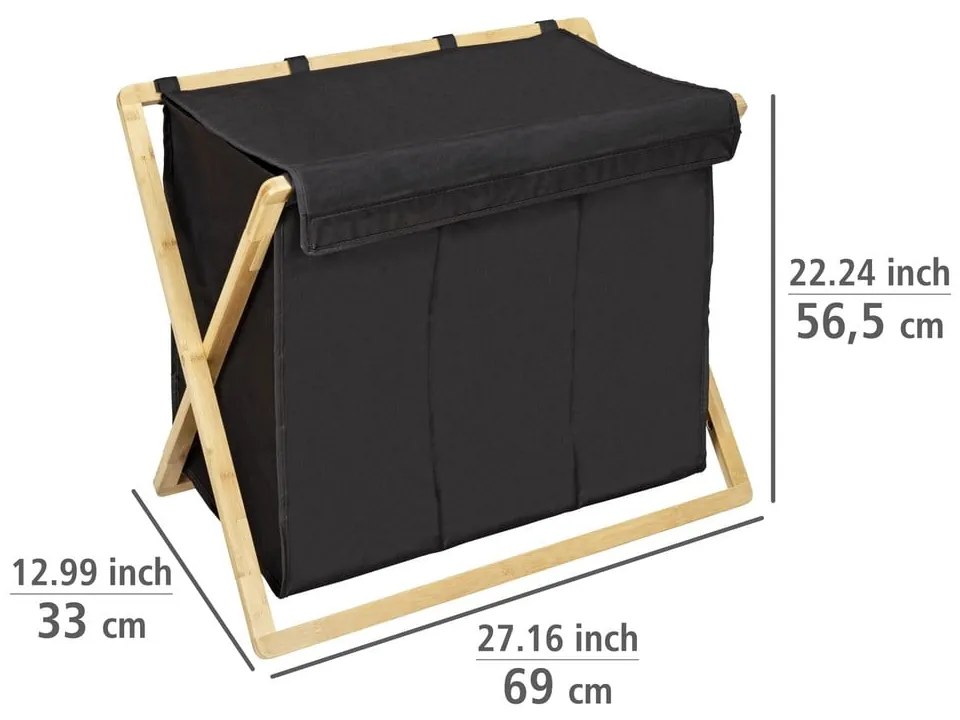Textil szennyeskosár 93 l Ecori – Wenko