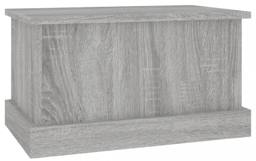 szürke sonoma szerelt fa tárolóláda 50x30x28 cm
