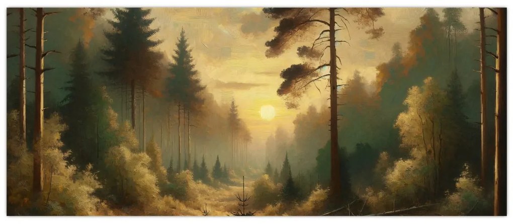 Kép - Napfény az erdőben (120x50 cm)