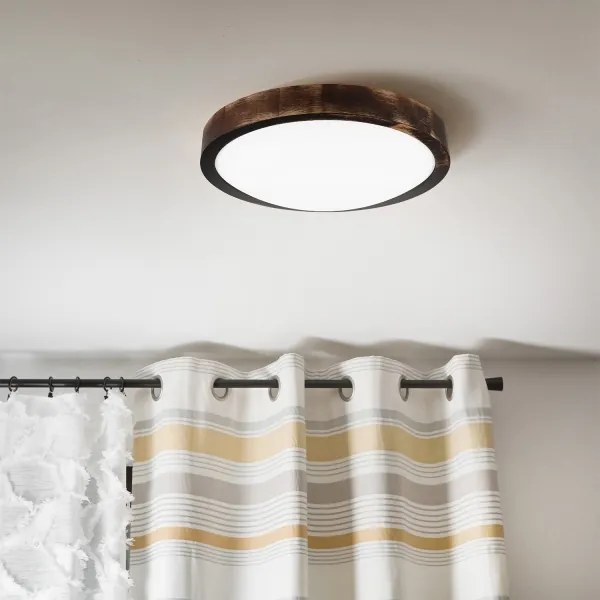 Brilagi - LED mennyezeti lámpa CARVALHO SLIM SMOKEY LED/20W/230V tölgy átm. 27,5 cm