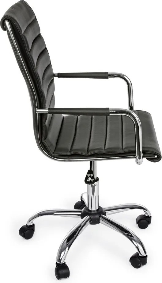 Sötétszürke bőrutánzat irodai szék Perth – Yes Everyday